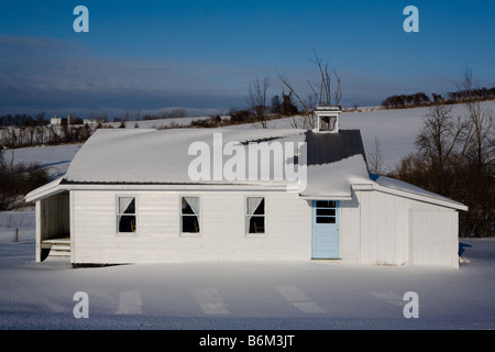 One room school house for Amish children Mohawk Valley New York State Stock Photo