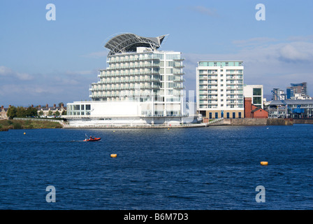 St Davids Spa, Cardiff Bay, South Wales. Stock Photo