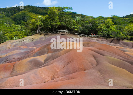 Seven Coloured Earths in Chamarel MAURITIUS ISLAND Stock Photo