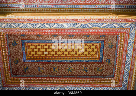 ceiling of one of the two twin kiosks, harem, Topkapi Saray Palace, Istanbul, Turkey Stock Photo