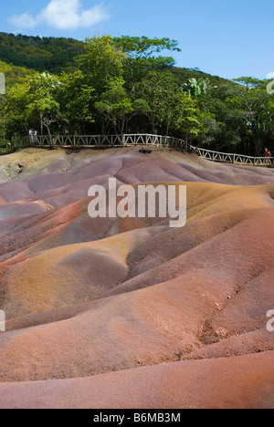 Seven Coloured Earths in Chamarel MAURITIUS ISLAND Stock Photo