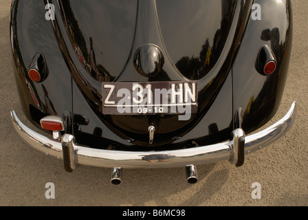 Back fender detail from classic 1954 oval window vwbeetle Stock Photo