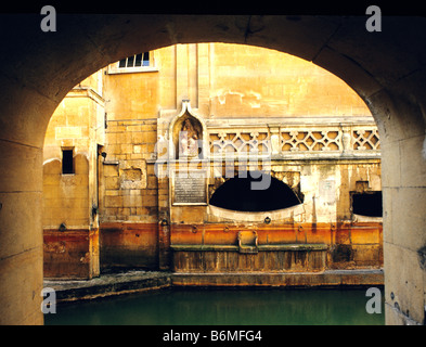 Ancient Roman public baths in Bath England Stock Photo