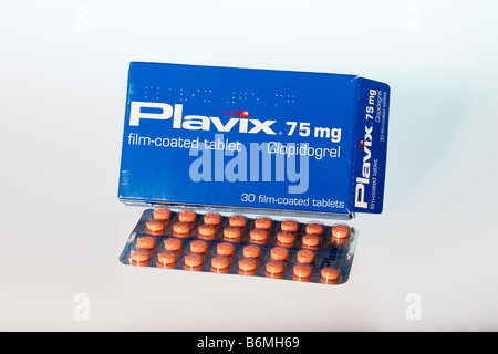 Clopidogrel (trade name Plavix) Heart Medication Stock Photo