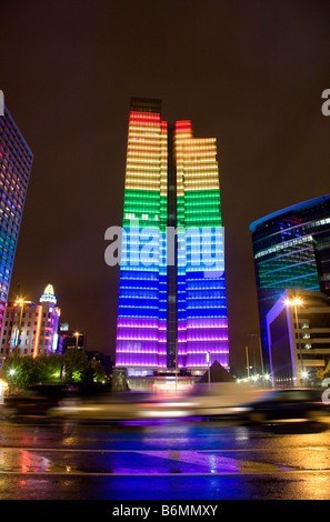 Dexia Tower modern Brussels Belgium finance EU Stock Photo