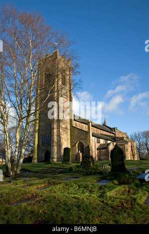 Parish church of St Mary the Virgin, Prestwich, Bury, Greater Manchester, UK Stock Photo