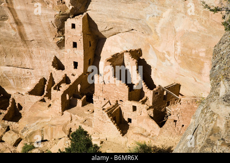 Square Tower House, Mesa Verde National Park in Colorado, USA Stock Photo