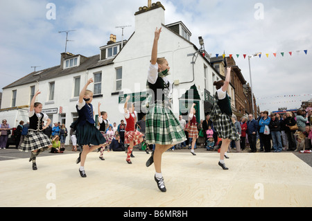 Traditional Scottish Dancing at Castle Douglas Food Town Day, Dumfries & Galloway, Scotland Stock Photo