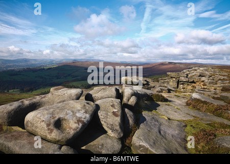 Stanage Edge, Peak District National Park, Derbyshire, England, UK Stock Photo