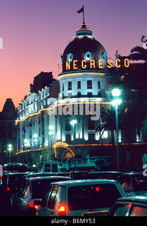 Negresco palace in The Promenade des Anglais at Nice Stock Photo