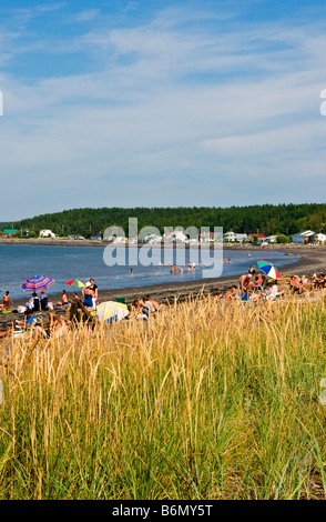 Beach of the Sainte Luce village in the Bas Saint Laurent region Quebec canada Stock Photo