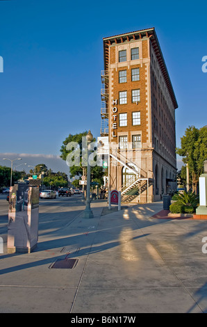 Culver city CA California Downtown flatiron building West Side of Los Angeles County High Rise building Stock Photo