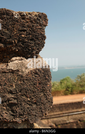 Fort Aguada is a well-preserved seventeenth-century Portuguese fort standing in Goa, India Stock Photo