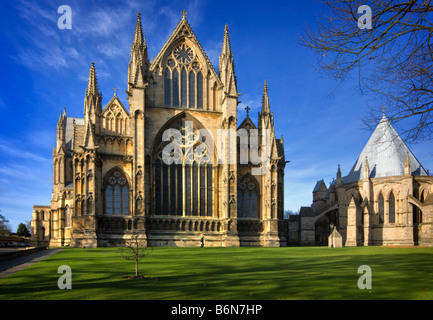 East side of Lincoln Cathedral Stock Photo