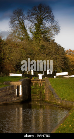 The Worcester and Birmingham canal at Tardebigge canal village in Worcestershire the Midlands England Stock Photo