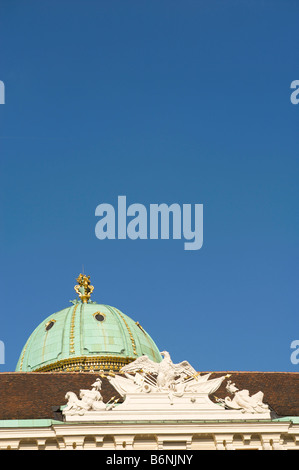 Sculptural decoration of the emperor part of the Hofburg view from the Josefsplatz Vienna Austria Stock Photo