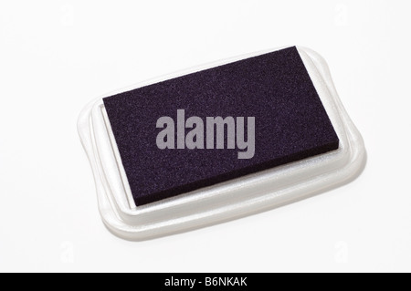 Dark purple rubber stamp ink pad Stock Photo