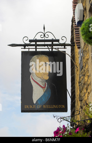 Pub sign - Duke of Wellington. Stock Photo