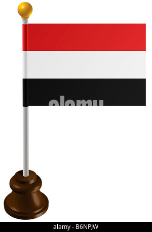 Yemen flag as a marker Stock Photo