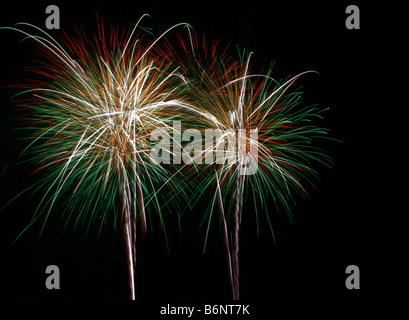 Explosive firework captured to create an abstract image. Stock Photo