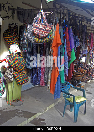 Senegambia craft market in THe Gambia West Africa Stock Photo