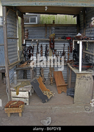 Senegambia craft market in The Gambia West Africa Stock Photo