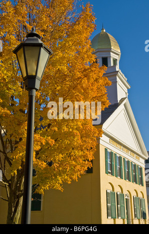 Autumn colours surrounding Bennington county court house Manchester Vermont USA United States of America Stock Photo