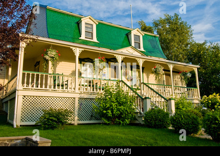 Typical House Town of kamouraska on the shores of The St Lawrence river Bas Saint Laurent Quebec Stock Photo