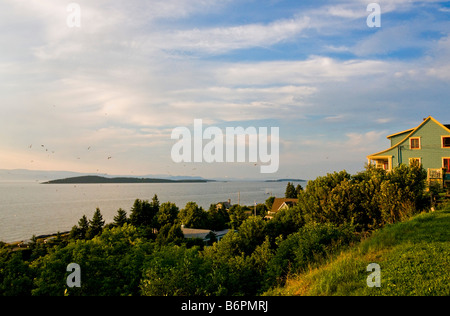 Town of kamouraska on the shores of The St Lawrence river Bas Saint Laurent Quebec Stock Photo