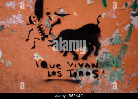 Graffiti on a wall in Granada Spain Photo by John Robertson Stock Photo