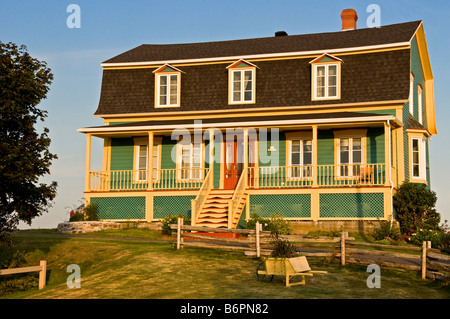 Town of kamouraska on the shores of The St Lawrence river Bas Saint Laurent Quebec Stock Photo