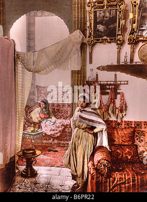 Distinguished Moorish women, Algiers, Algeria Stock Photo