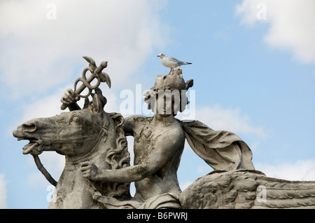 Equestrian Statue . Place de la Concorde. Paris. France Stock Photo