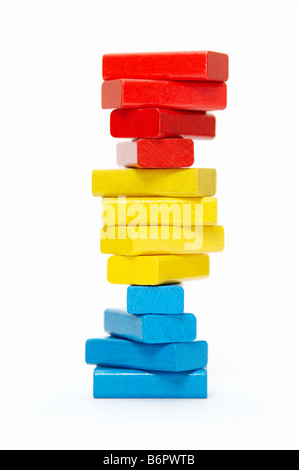 spiral staircase from child bricks Stock Photo