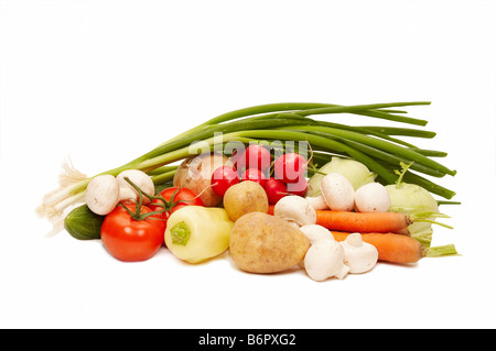 fresh vegetables isolated on white background Stock Photo