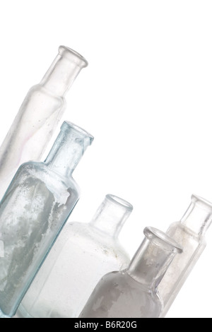 vintage bottles isolated on a white background Stock Photo - Alamy
