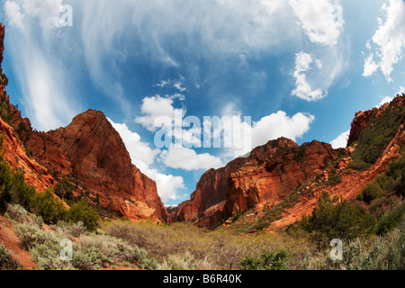 Kolob Canyon fisheye Stock Photo
