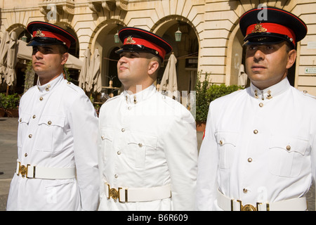 Soldiers at 8th September Victory Day celebrations, Valletta, Malta Stock Photo