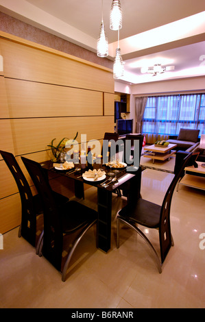 Dining Room in modern style Stock Photo