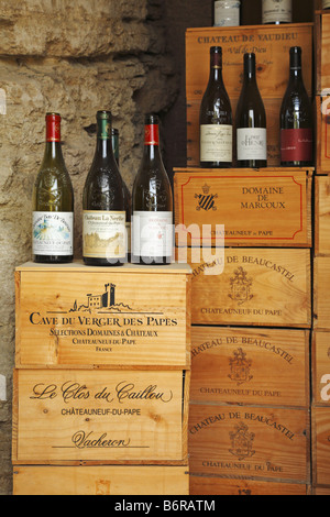 Châteauneuf-du-Pape winery, Rhône wine region, France Stock Photo