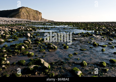 The beach at Llantwit Major in South Wales. Stock Photo