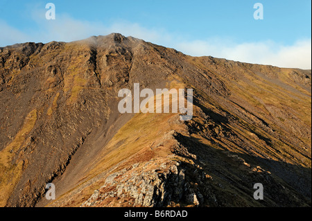 Ridge leading to summit of Blencathra in Cumbria Stock Photo
