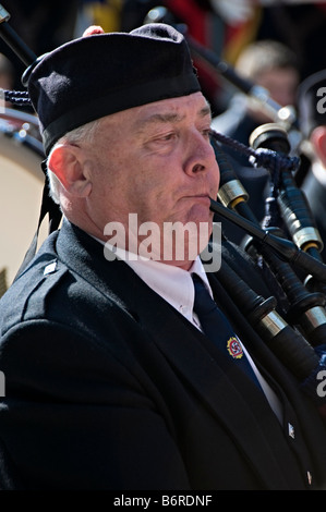 Piper at firefighters remembrance National Memorial London Stock Photo