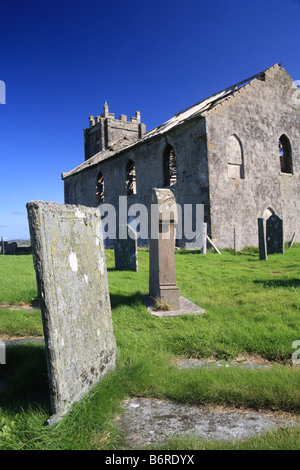 Kilchoman Church and Graves, Machir bay, Isle of Islay. Scotland Stock Photo