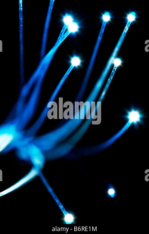 Abstract macro of fibre optics Stock Photo