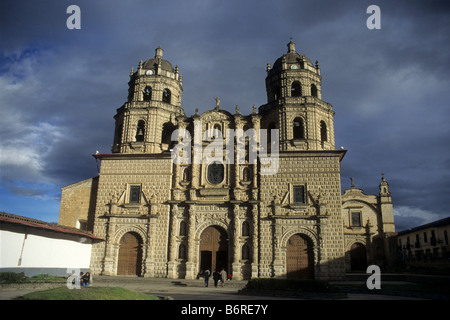 San Francisco church, Plaza de Armas, Cajamarca, Peru Stock Photo