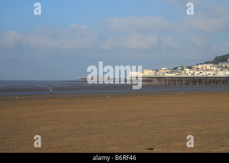 Demolished Grand Pier at Weston Super Mare after the fire Stock Photo