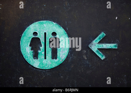 Public restroom sign - USA Stock Photo