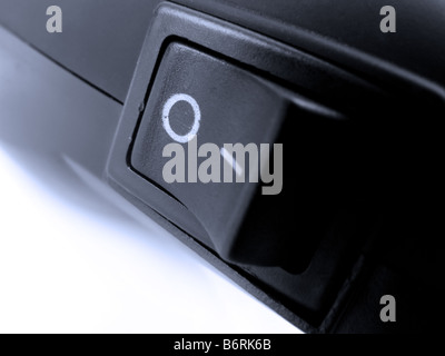 Close up of a power button in off mode Stock Photo