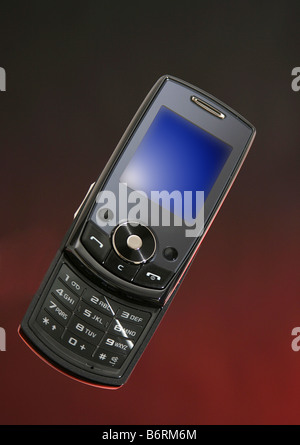 generic mobile phone suspended in mid-air Stock Photo